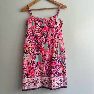 Lilly Pulitzer Shelli Dress Size 6 Tie Back  Pink Blue